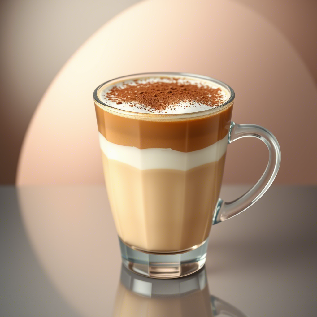Cappuccino with grid foam