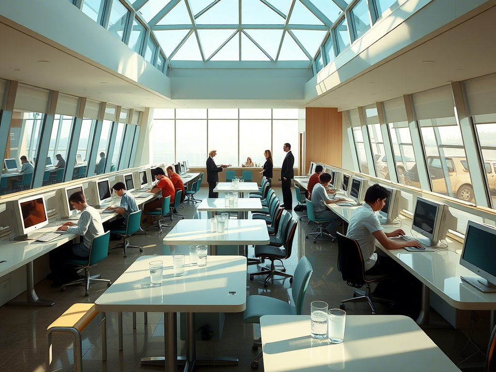 Kiūt Café interior showing retro computers and cozy seating