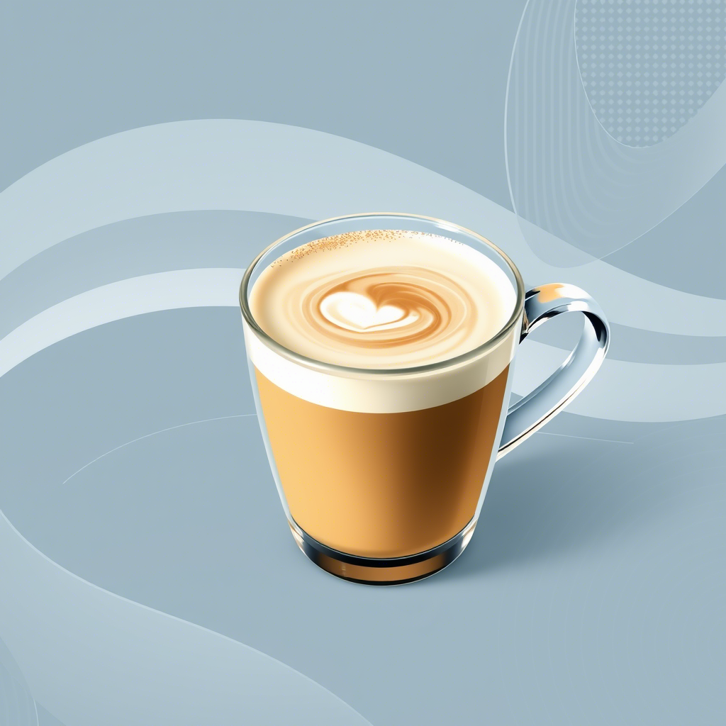Pastel blue latte art